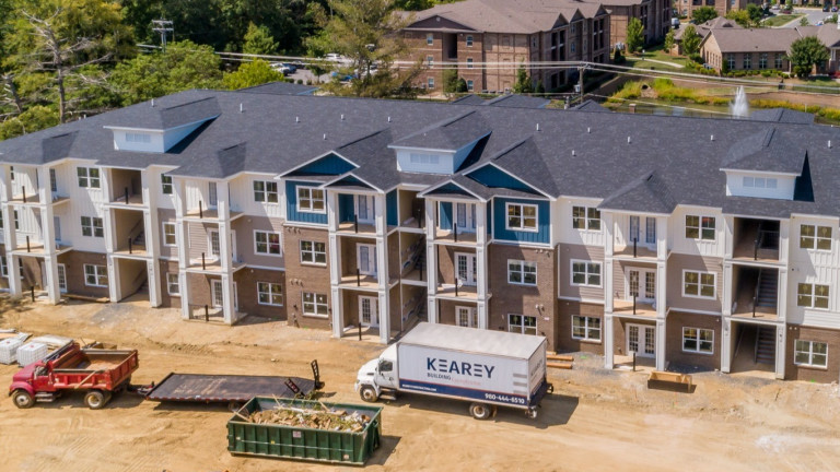 A residential building complex under construction