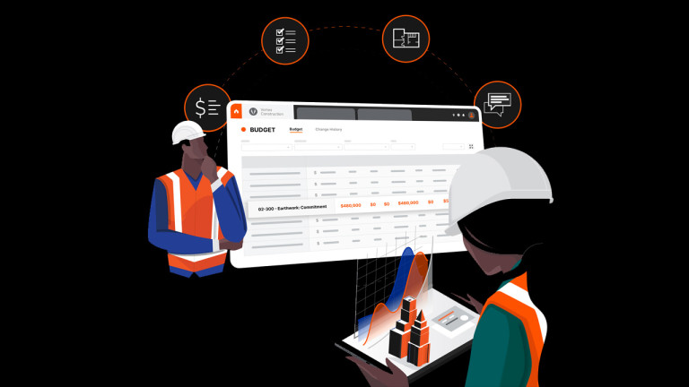 Illustration of Procore's UI